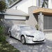 Autohoes half met haken L zilverkleurig
