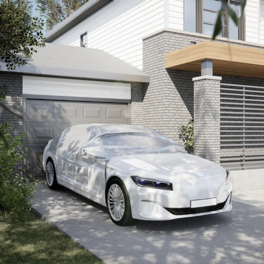 Autohoes half met haken XL zilverkleurig
