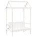 Bank met dak 117,5x70x176,5 cm massief grenenhout wit