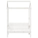Bank met dak 117,5x70x176,5 cm massief grenenhout wit