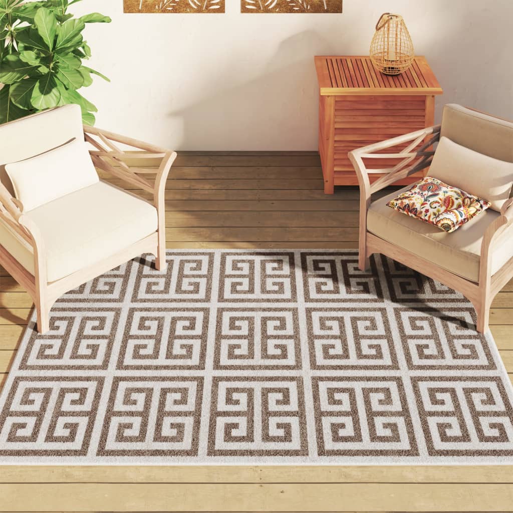 Vloerkleed voor binnen buiten laagpolig 120x180 cm meerkleurig
