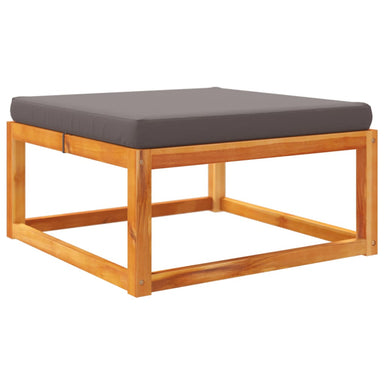 Tuinvoetenbank met kussen 65x65x29 massief acaciahout