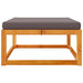 Tuinvoetenbank met kussen 65x65x29 massief acaciahout
