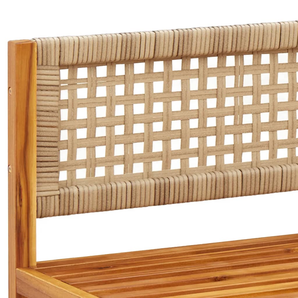 Tuinhoekbank met kussens acaciahout & rotan