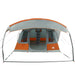 Tunneltent 5-persoons waterdicht grijs en oranje