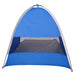Strandtent 3-persoons waterdicht azuurblauw