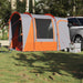 Autotent 4-persoons waterdicht grijs en oranje