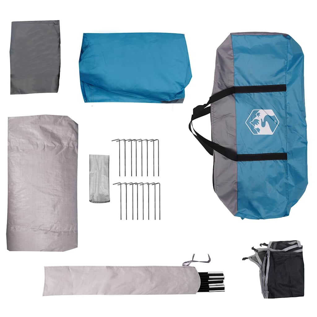 Tunneltent 6-persoons waterbestendig blauw