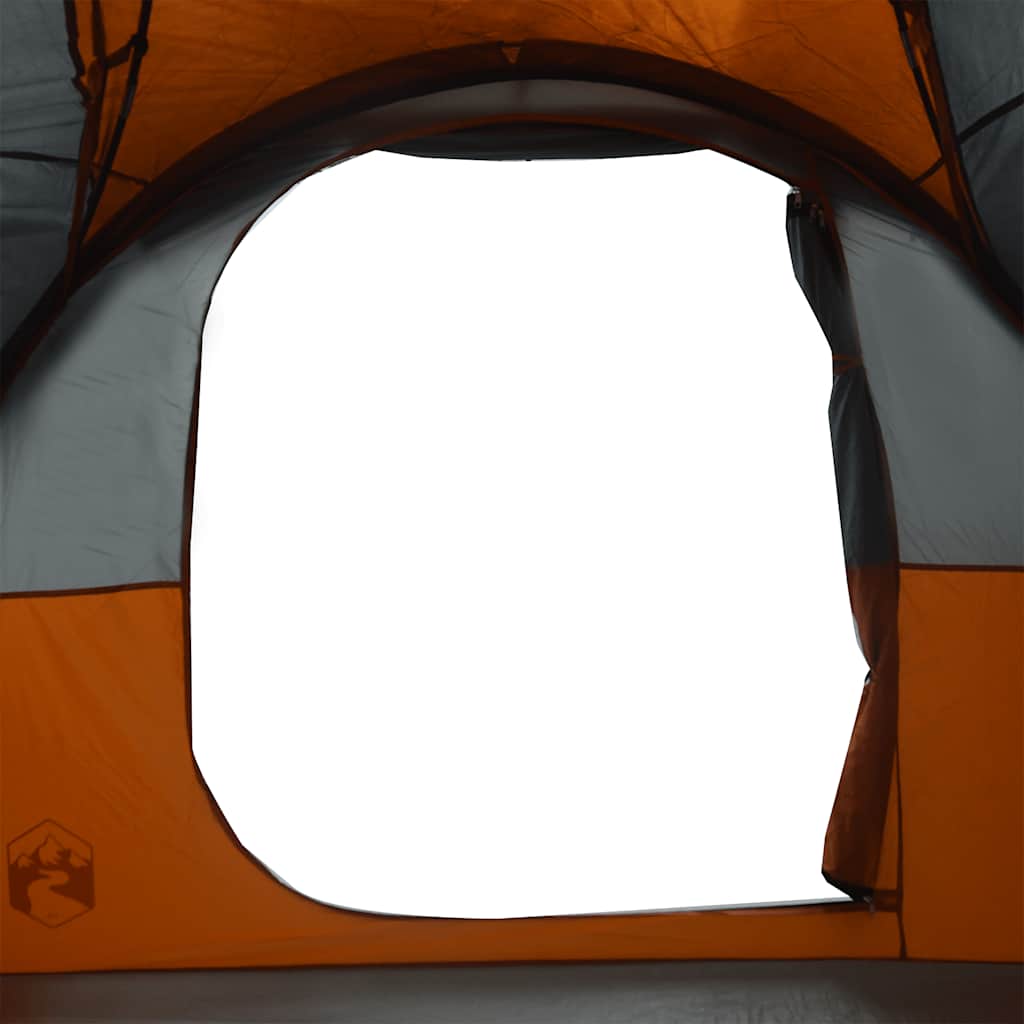 Tunneltent 6-persoons waterbestendig grijs en oranje
