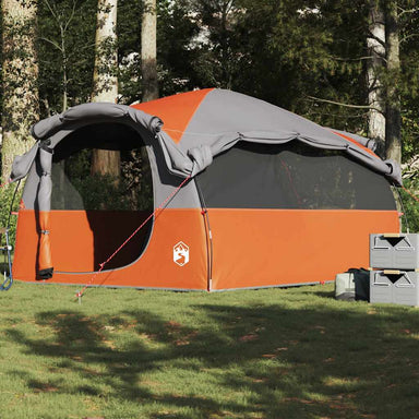 Tunneltent 6-persoons waterbestendig grijs en oranje