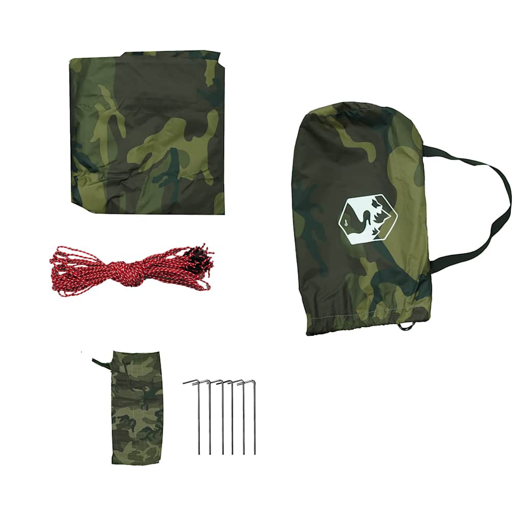 Kampeerluifel waterdicht 306x306 cm camouflage
