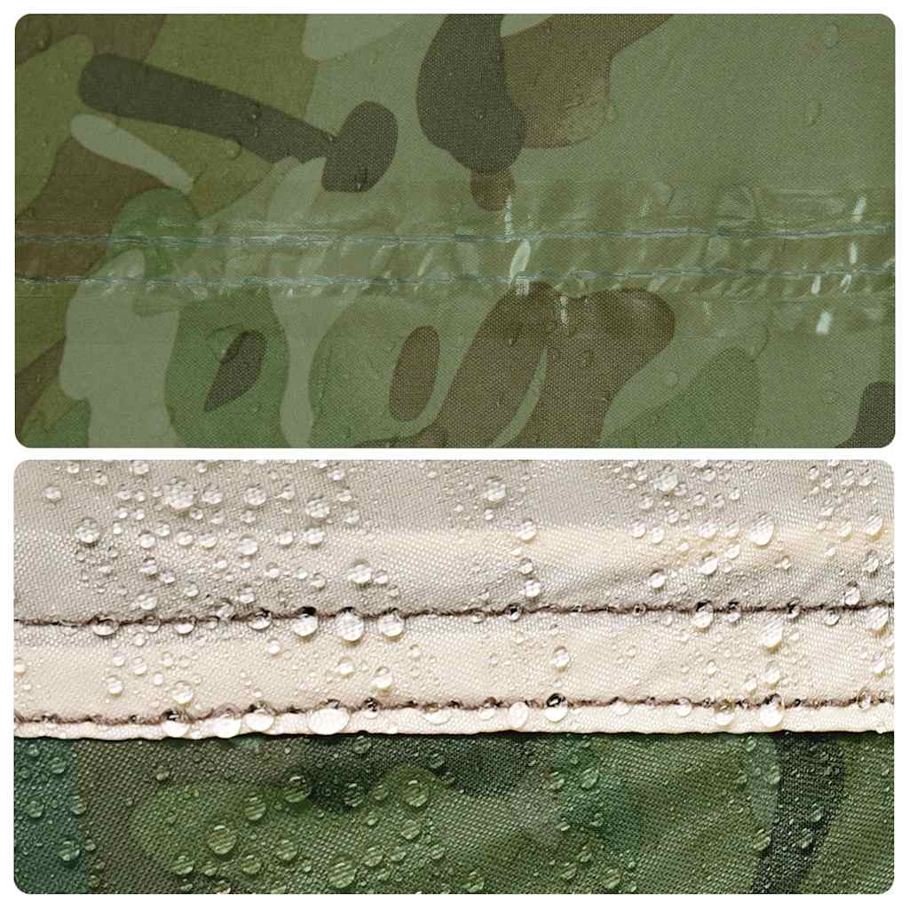 Kampeerluifel waterdicht 366x306 cm camouflage