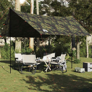 Kampeerluifel waterdicht 438x376x212 cm camouflage