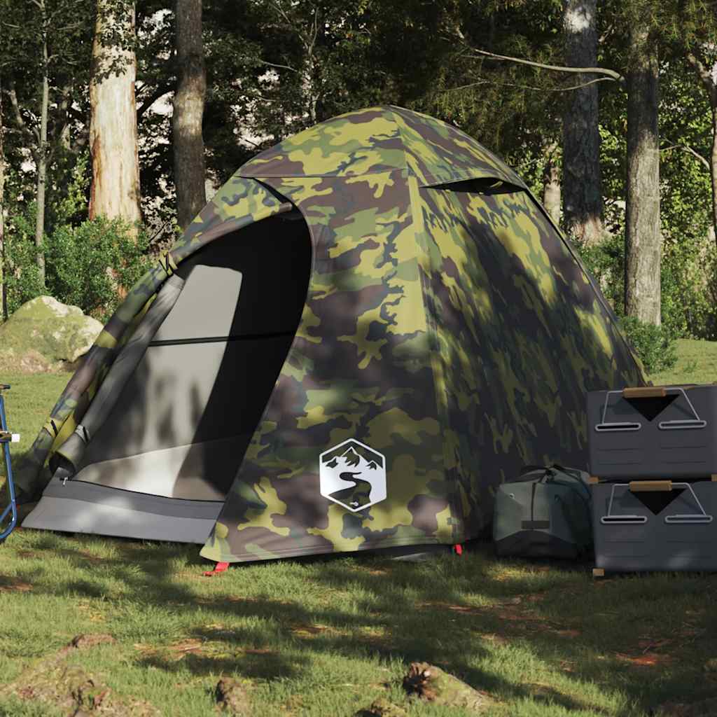 Koepeltent 2-persoons waterdicht camouflage