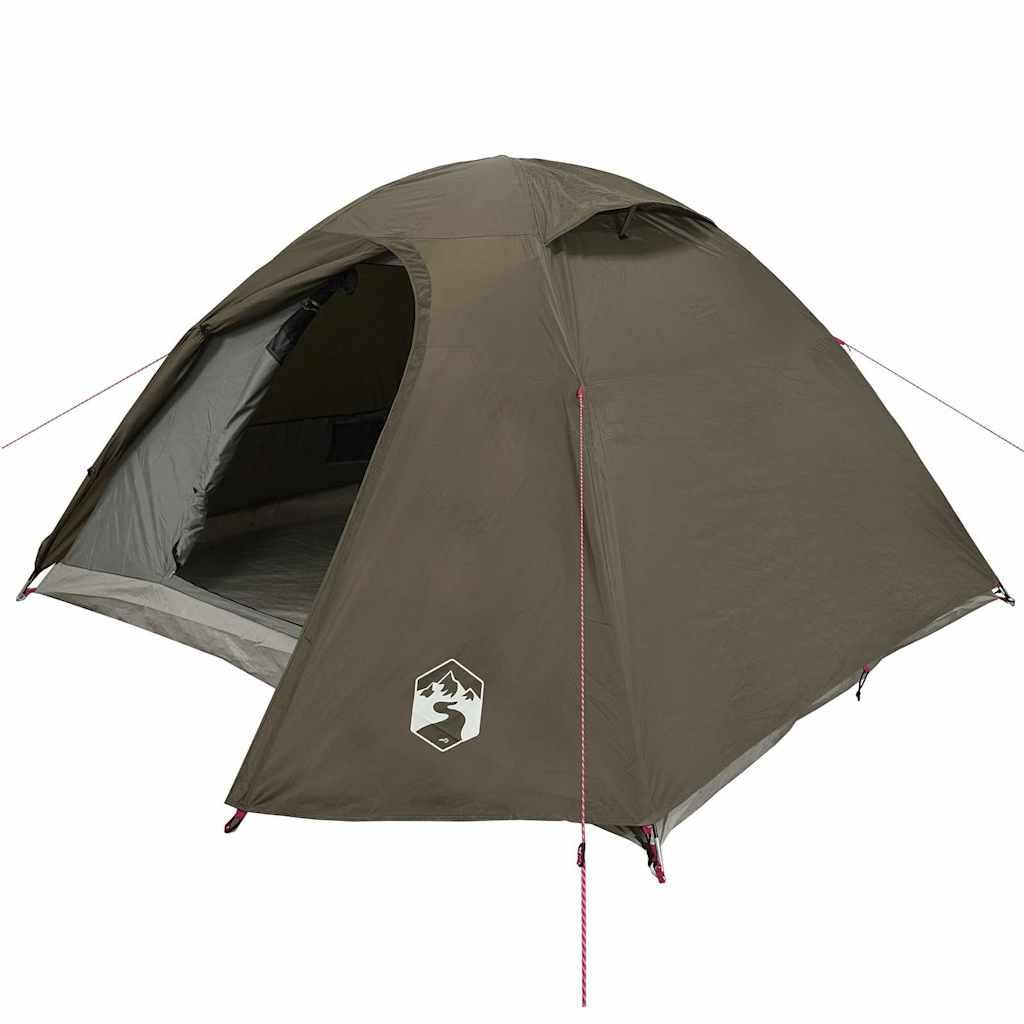 Koepeltent 3-persoons waterdicht bruin