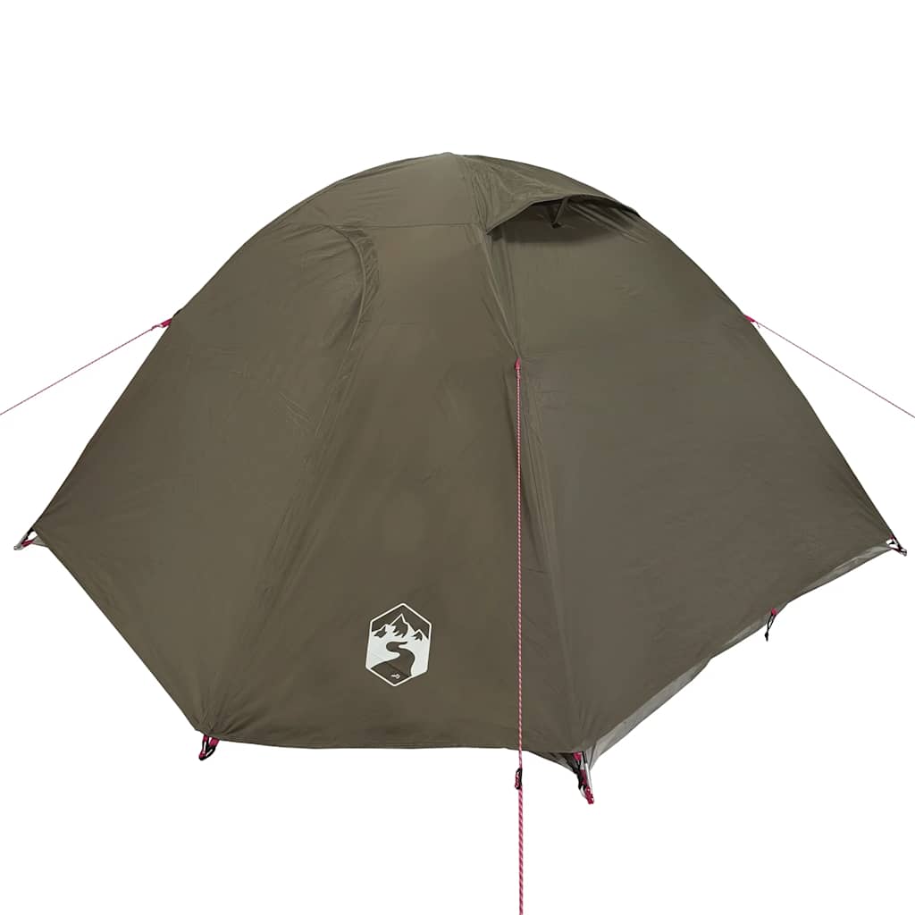 Koepeltent 3-persoons waterdicht bruin