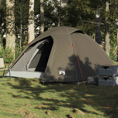 Koepeltent 3-persoons waterdicht bruin