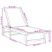 Ligbed massief acaciahout en textileen grijs