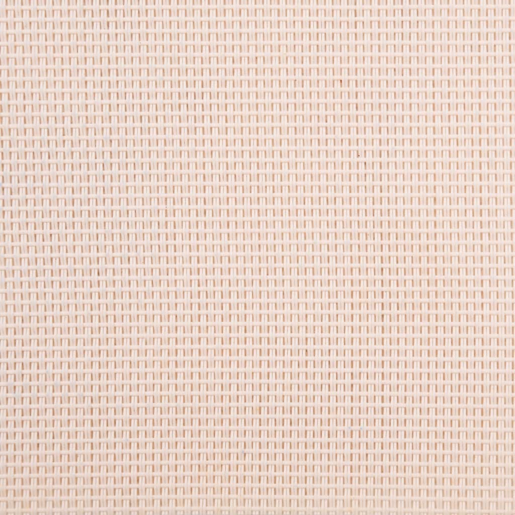 Ligbed met tafel massief acaciahout en textileen crèmekleurig