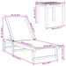 Ligbed met tafel massief acaciahout en textileen blauw