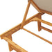 Ligbed met tafel massief acaciahout en textileen taupe