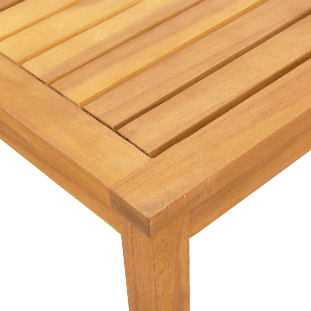 Ligbed met tafel massief acaciahout en textileen taupe