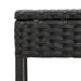 3-delige Ligbeddenset met kussens poly rattan zwart