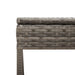 3-delige Ligbeddenset met kussens poly rattan grijs