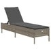 3-delige Ligbeddenset met kussens poly rattan grijs