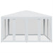 Partytent met 8 mesh zijwanden 4x4 m HDPE wit