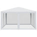 Partytent met 8 mesh zijwanden 4x4 m HDPE wit