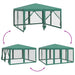 Partytent met 8 mesh zijwanden 4x4 m HDPE groen