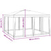 Partytent met 8 mesh zijwanden 4x4 m HDPE groen