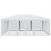 Partytent met 10 mesh zijwanden 6x4 m HDPE wit