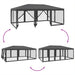 Partytent met 10 mesh zijwanden 6x4 m HDPE antracietkleurig