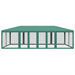 Partytent met 12 mesh zijwanden 8x4 m HDPE groen