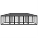 Partytent met 12 mesh zijwanden 8x4 m HDPE antracietkleurig