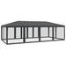 Partytent met 12 mesh zijwanden 8x4 m HDPE antracietkleurig