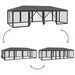 Partytent met 12 mesh zijwanden 8x4 m HDPE antracietkleurig