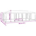 Partytent met 12 mesh zijwanden 8x4 m HDPE antracietkleurig