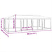 Partytent met 12 mesh zijwanden 8x4 m HDPE rood