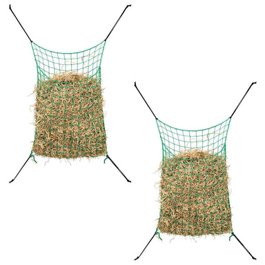 Hooinetten 2 st 90x60 cm rechthoekig polypropeen groen