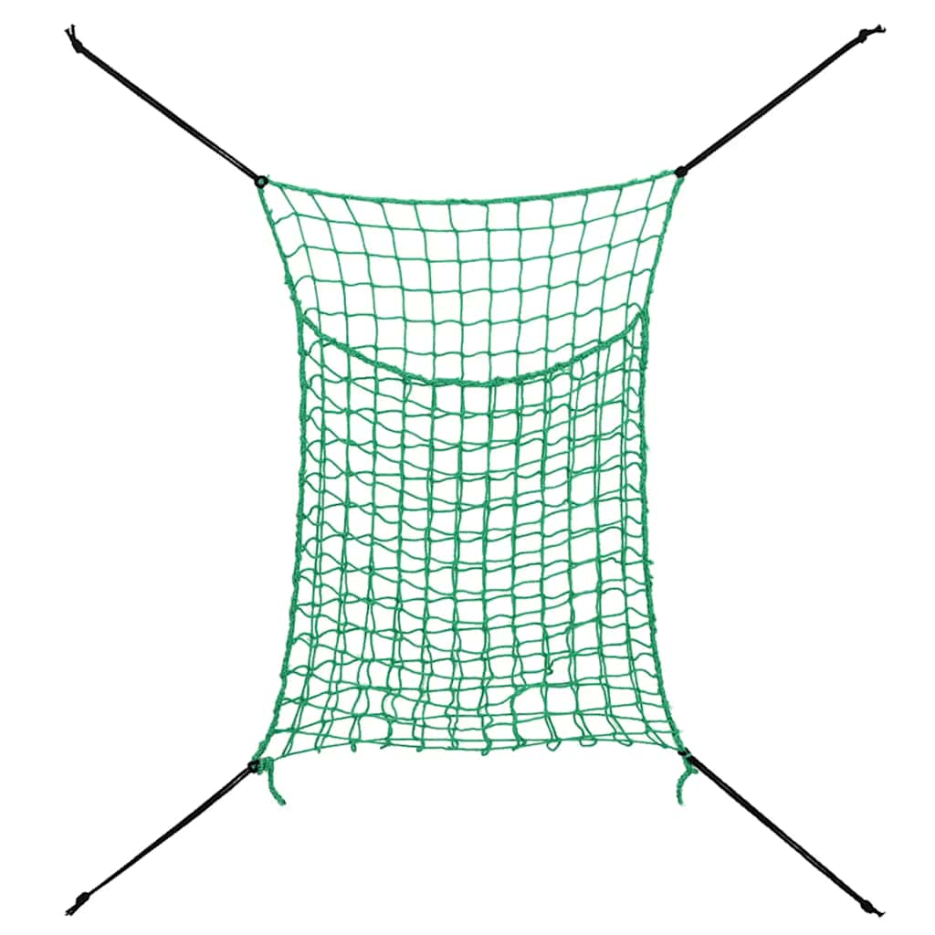Hooinetten 2 st 90x60 cm rechthoekig polypropeen groen
