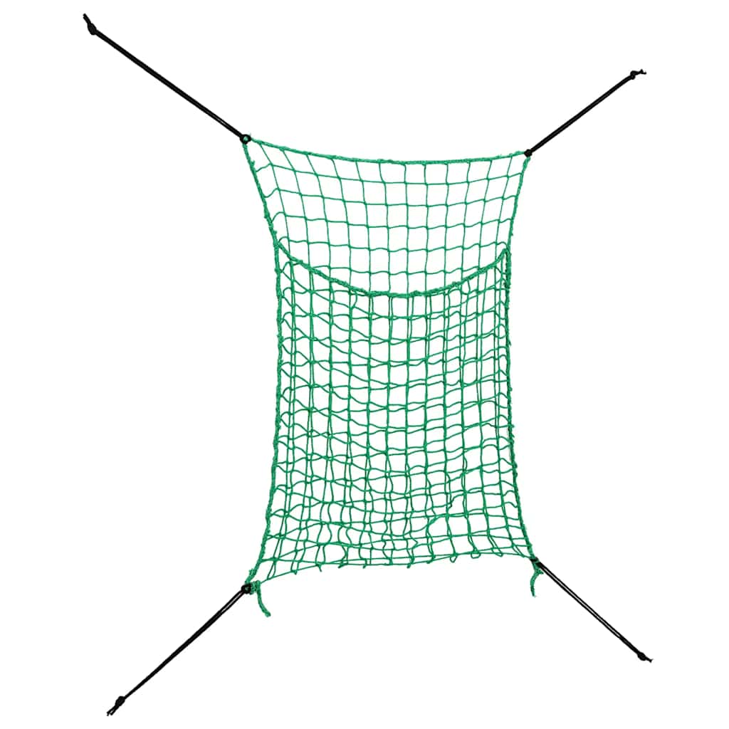 Hooinetten 2 st 90x60 cm rechthoekig polypropeen groen