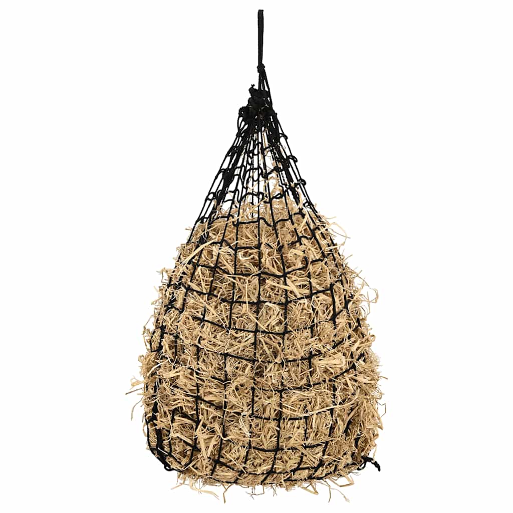 Hooinetten 2 st 100x100 cm rond polypropeen zwart