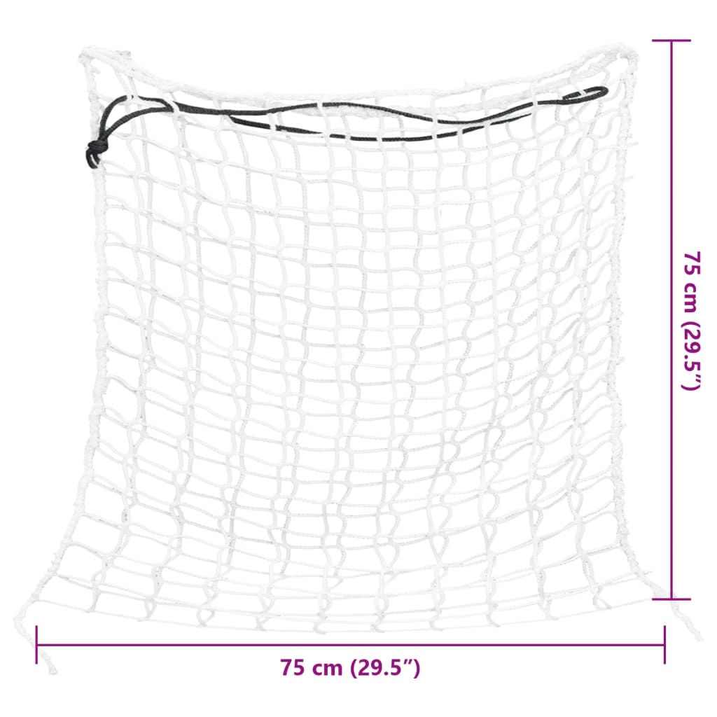 Hooinetten 2 st 75x75 cm rond polypropeen wit