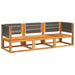 3-delige tuinbankset met kussens acaciahout & touw