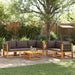 6-delige tuinbankset met kussens acaciahout & touw
