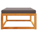 Tuinvoetenbank met kussen 65x65x29 massief acaciahout