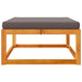 Tuinvoetenbank met kussen 65x65x29 massief acaciahout